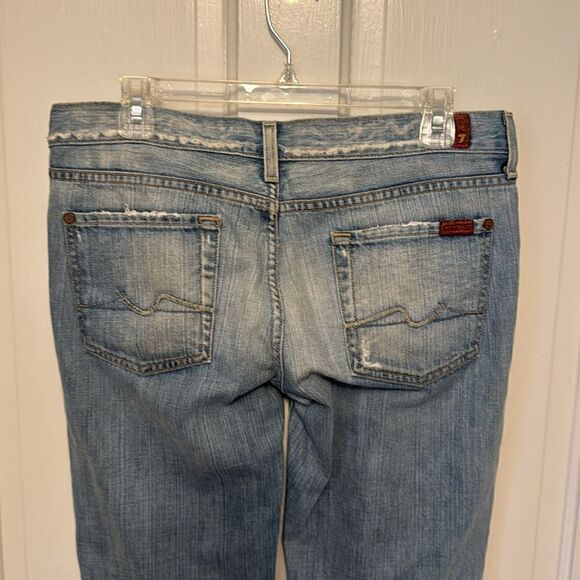 Seven for all Mankind denim straight leg bootcut medium wash jeans 31 - Picture 9 of 9